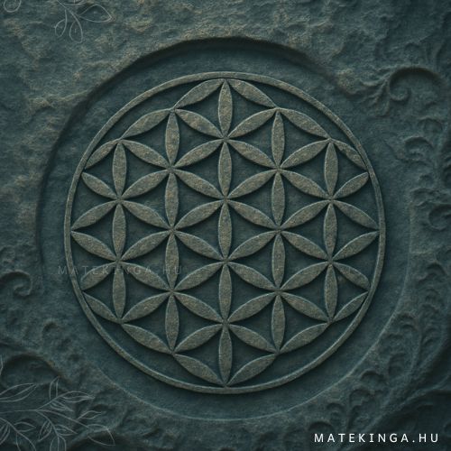 Az Élet virága (Flower of Life) egy ősi, szakrális geometriai szimbólum, amely világszerte számos spirituális és vallási hagyományban megjelenik. 19 egymásba fonódó körből áll, melyek egy szabályos hatszöges mintázatot alkotnak, és úgy tartják, hogy az élet, a teremtés és az univerzum alapstruktúráját szimbolizálja. A modern spiritualitásban gyakran a teljesség, az egység, az élet szentsége, illetve a belső harmónia szimbólumaként értelmezik.